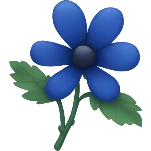 dark blue flowers emoji