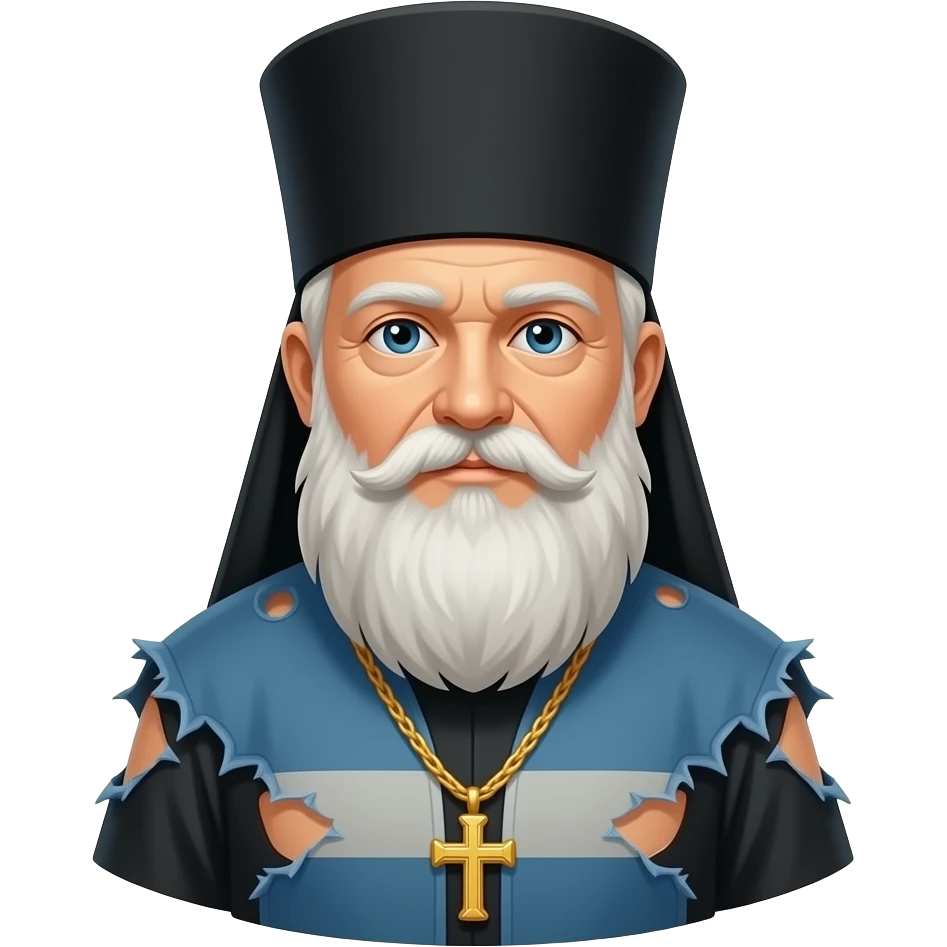 Patriarch Kirill in torn clothes emoji