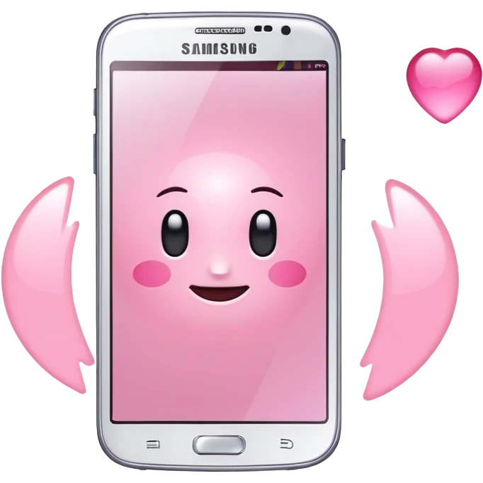 Light pink samsung phone emoji