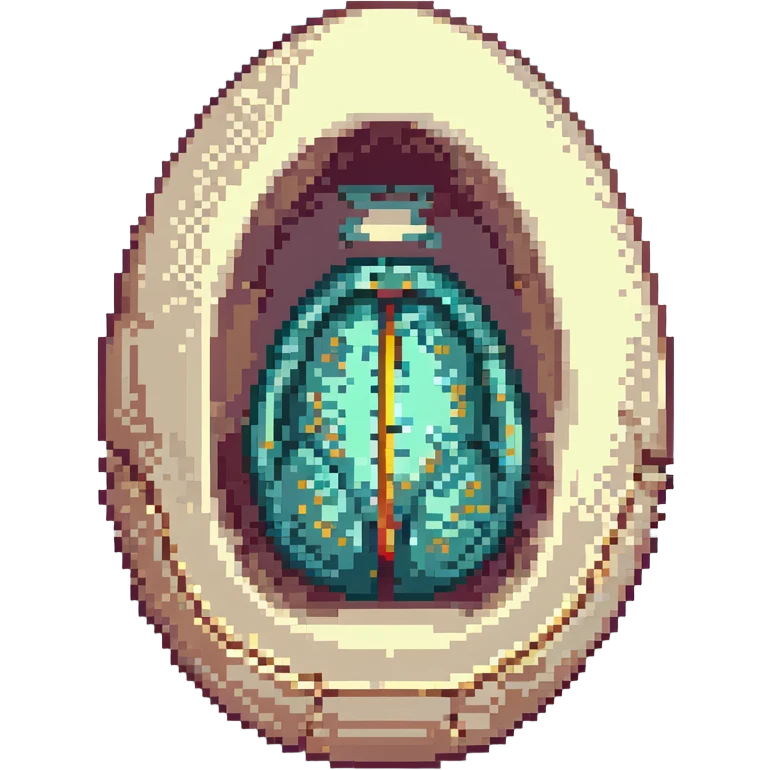 MRI egg embryo digital fetal small shape within an egg, otherworldly egg emoji