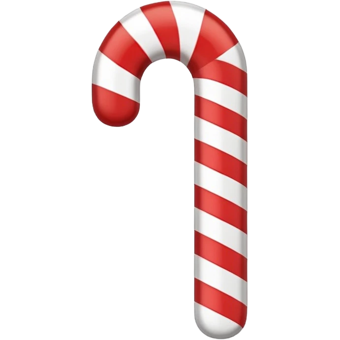 candy cane as a question mark emoji