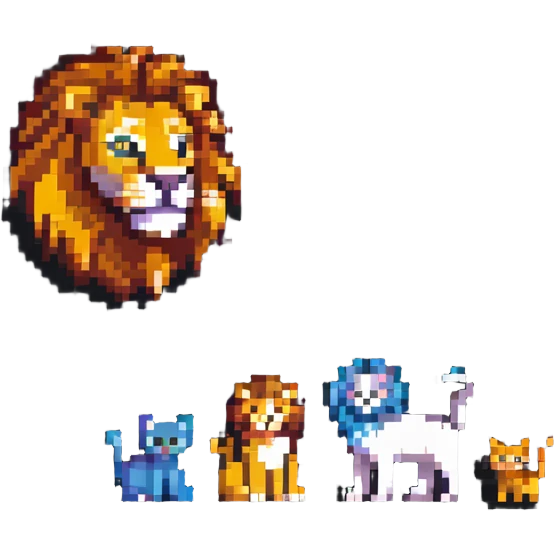 cat and lion emoji
