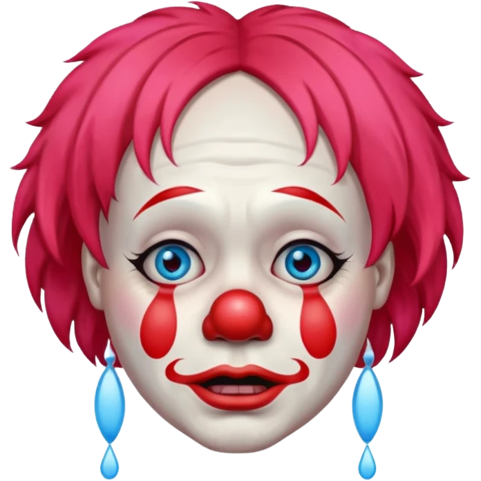 sad crying clown emoji