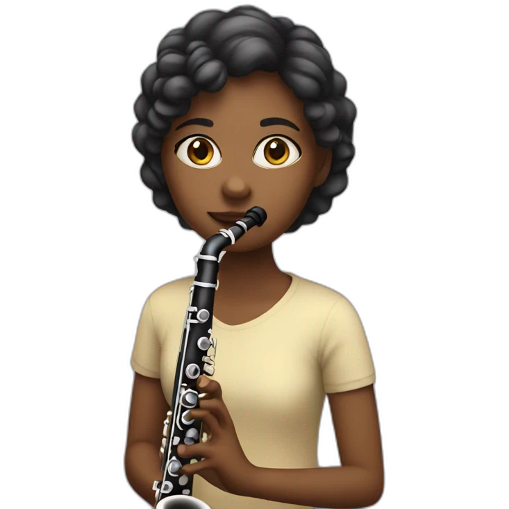 girl playing a clarinet emoji