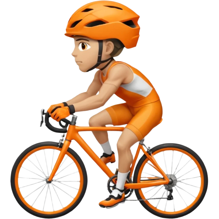 bicycle racer helmet orange emoji