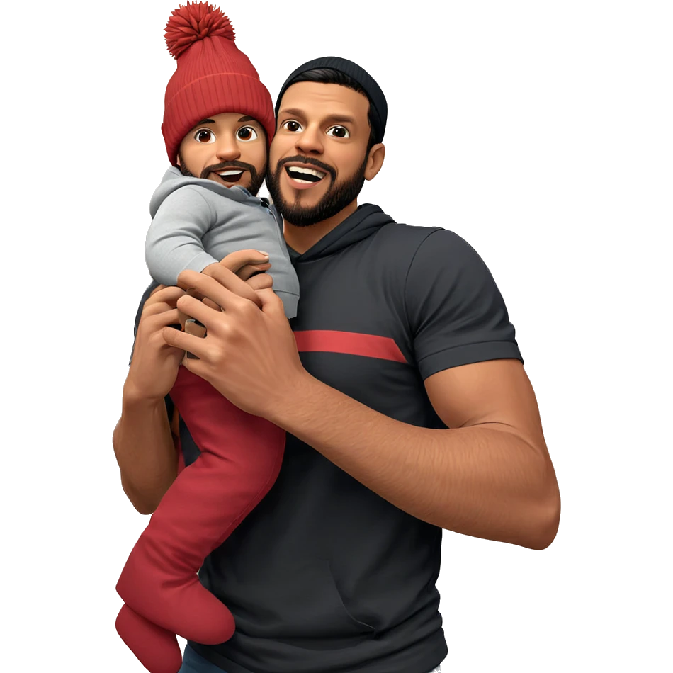 brothers with beanies and beard emoji