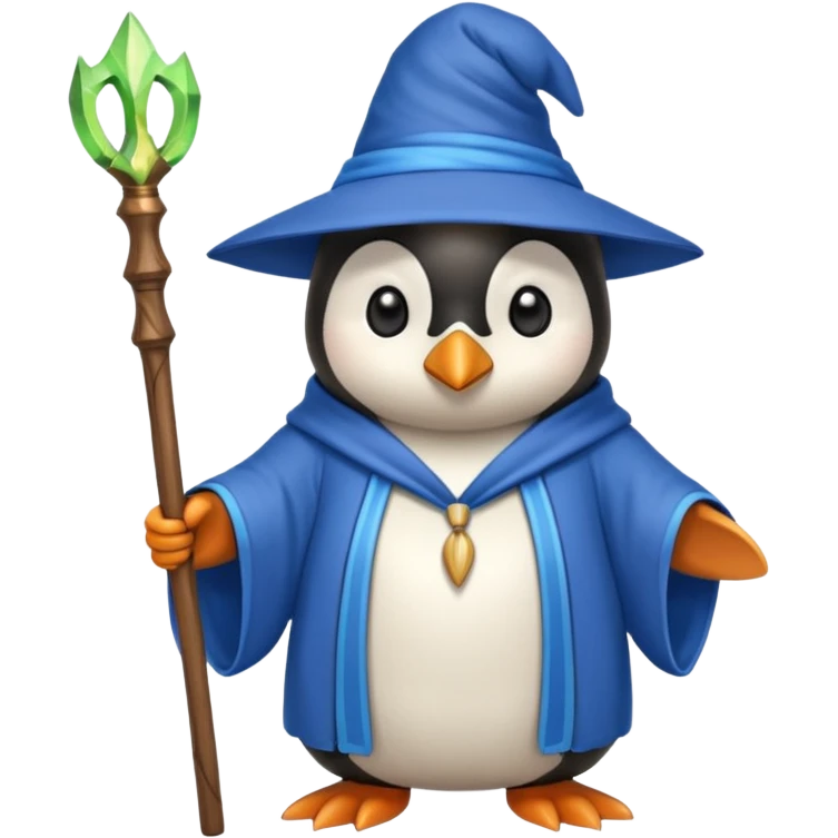 Penguin Wizard emoji
