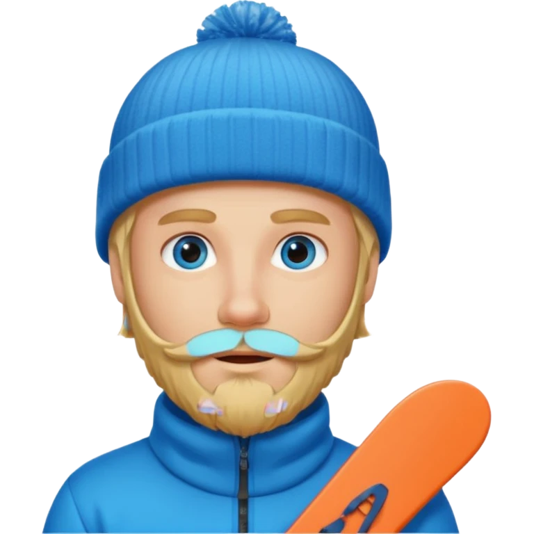 blonde guy with beard, ski hat, no bat emoji