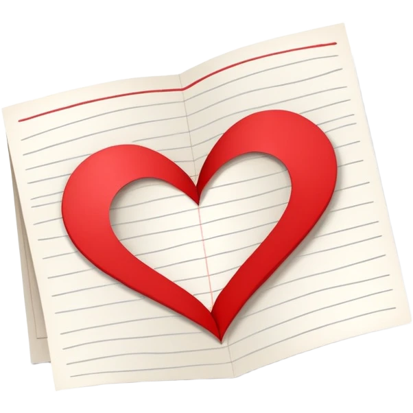 “I love you” note emoji