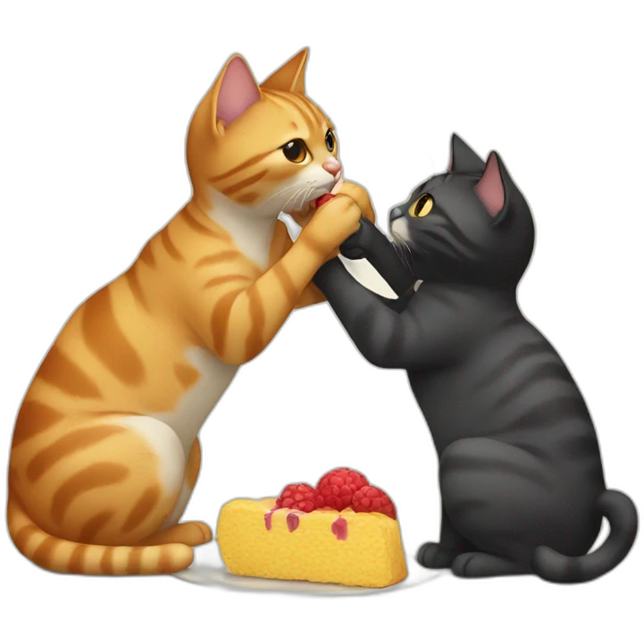 Cat eat another cat emoji