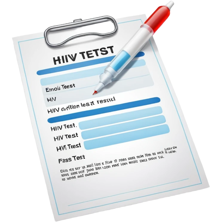 HIV positive or negative result emoji
