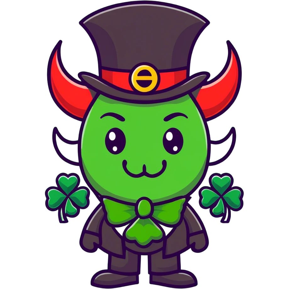 Evil St. Patrick’s Day devil emoji