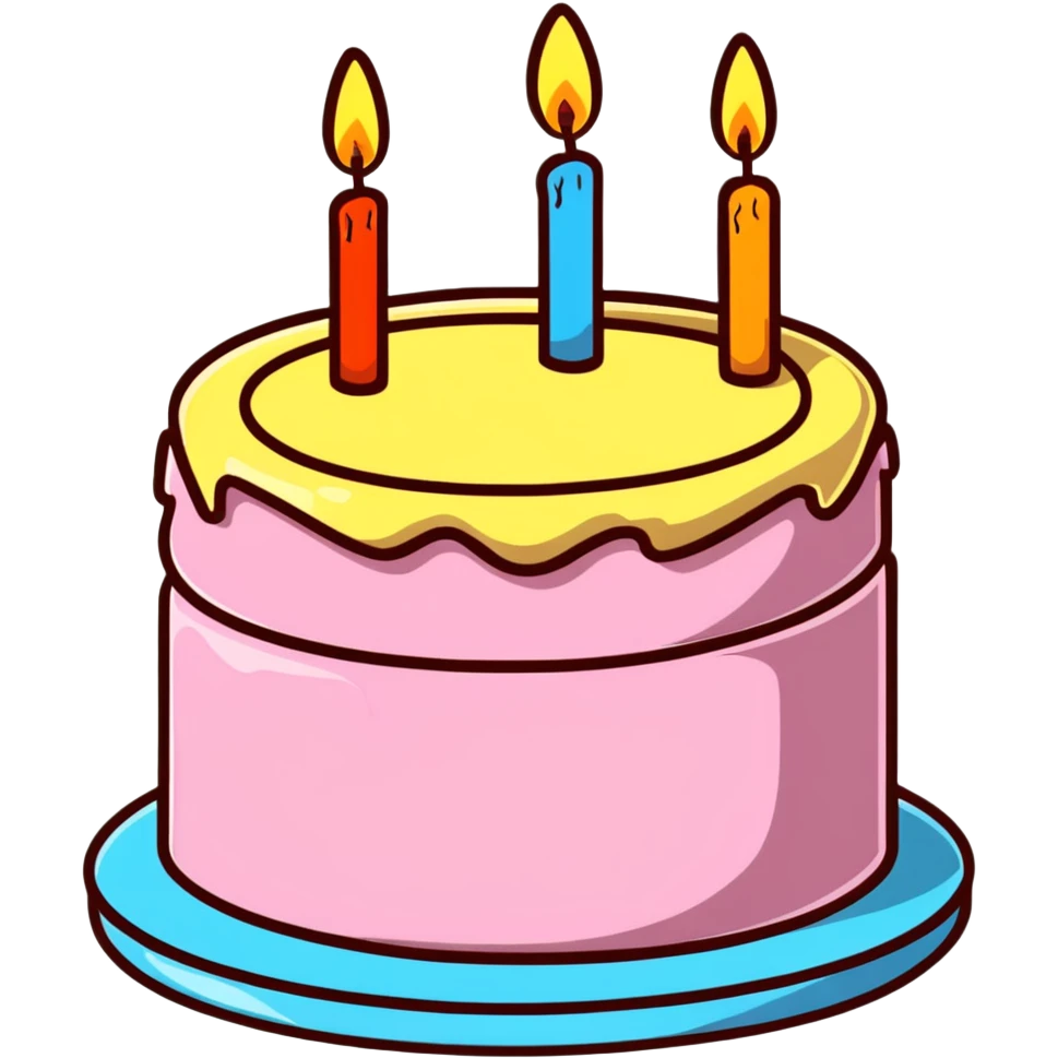 birthday cake with candles emoji