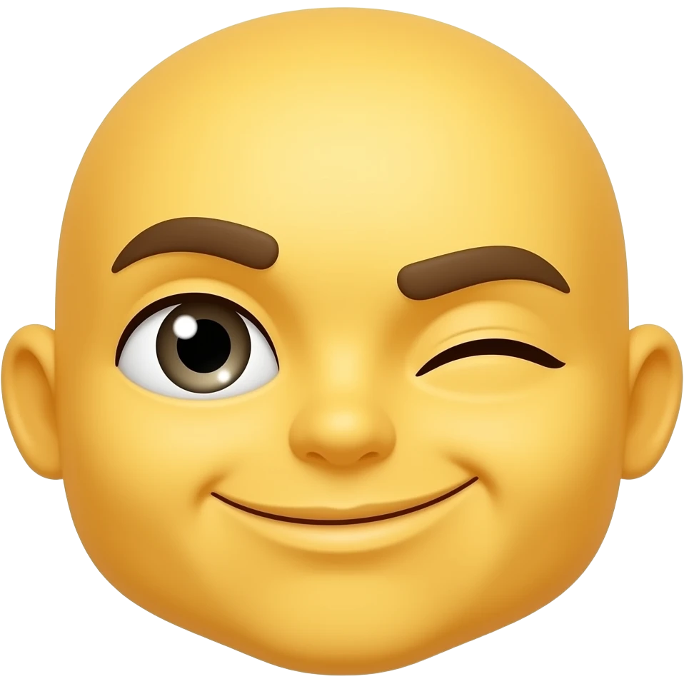 classic yellow 3D iOs emoji smirking flirty side eye emoji