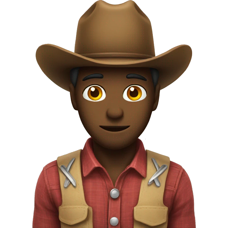 Heart eyes emoji with a cowboy hat emoji