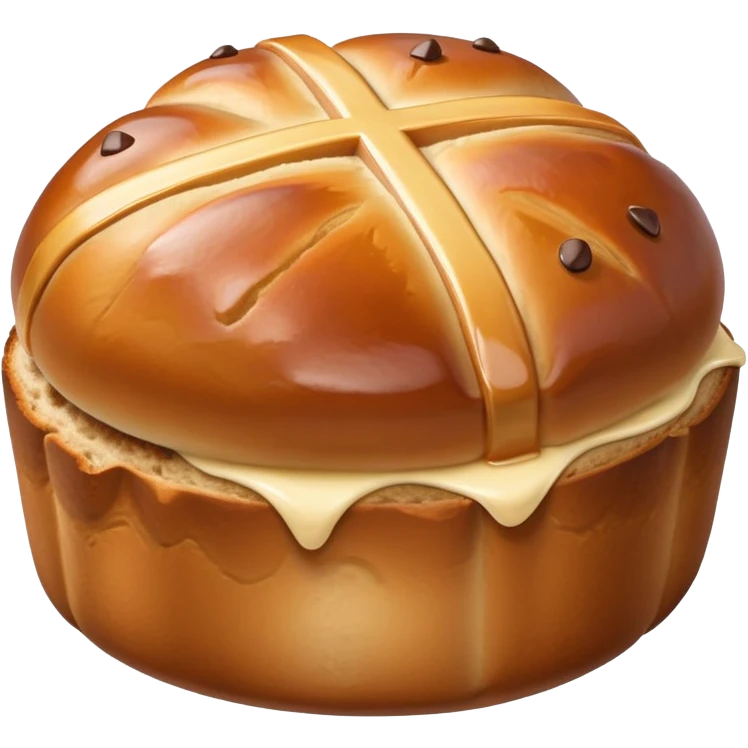 Hot cross bun emoji