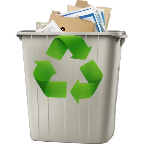 batch record in the recycling bin emoji