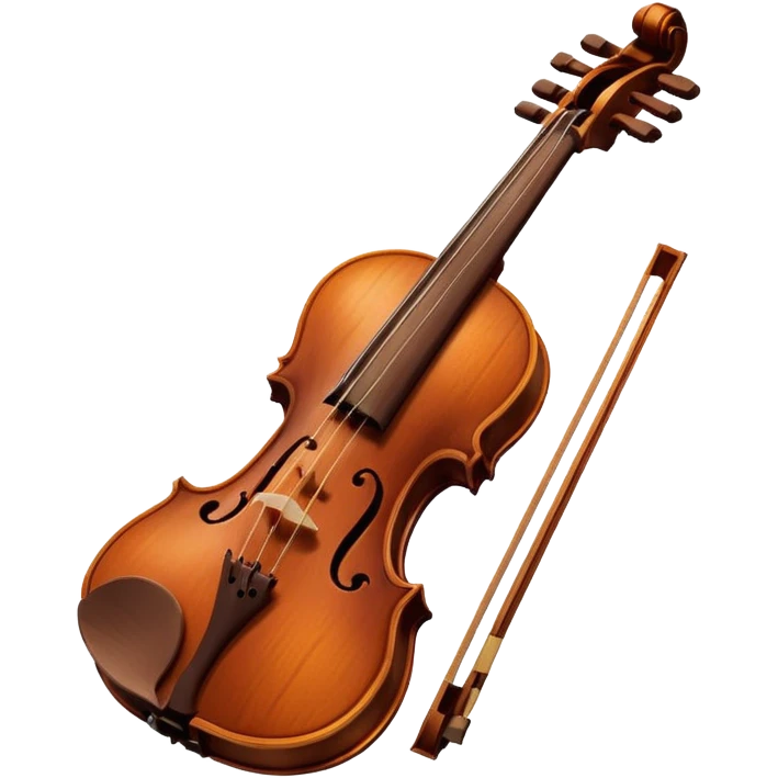 Violin with a sad face and tears emoji