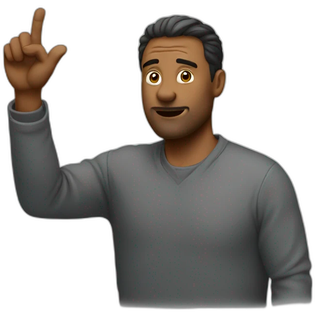 man gesturing no emoji