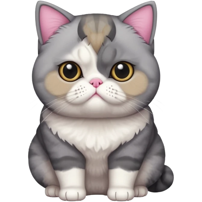 full body of exotic shorthair cat, front view emoji