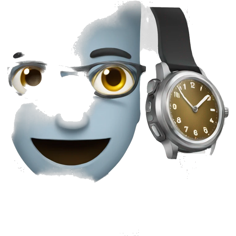 personne regardant sa montre  emoji
