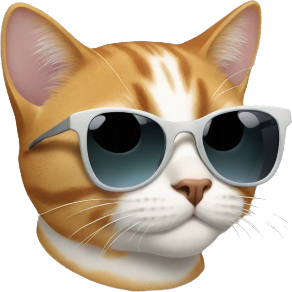 Cat with sunglasses emoji