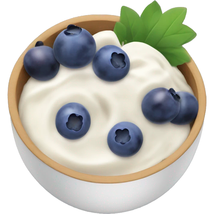 yoghurt bowl with grapes and blueberries emoji