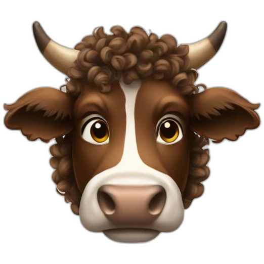 curl-hair-cow emoji