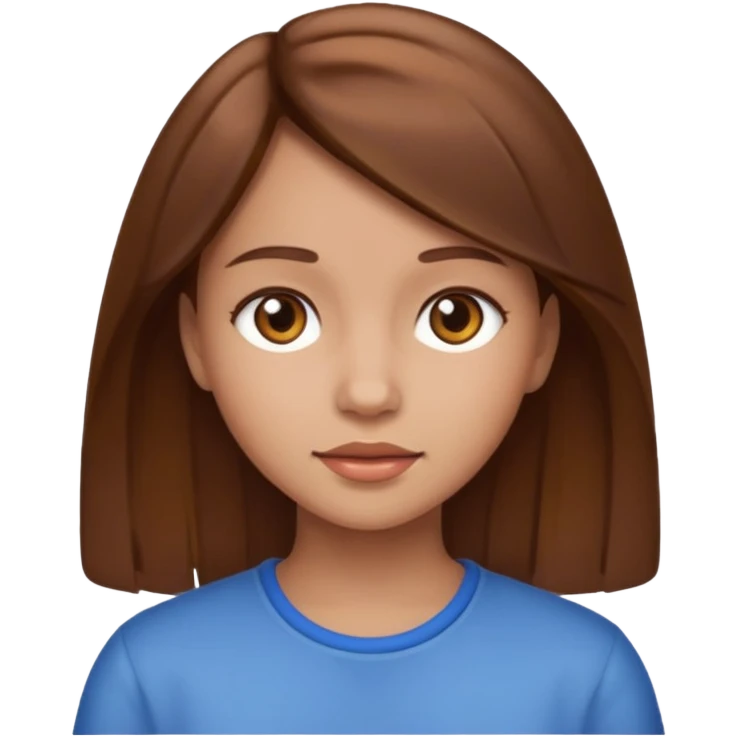 Skincare girl Brown hair emoji