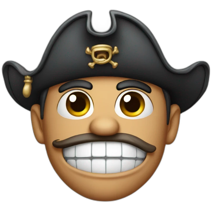crazy pirate face emoji