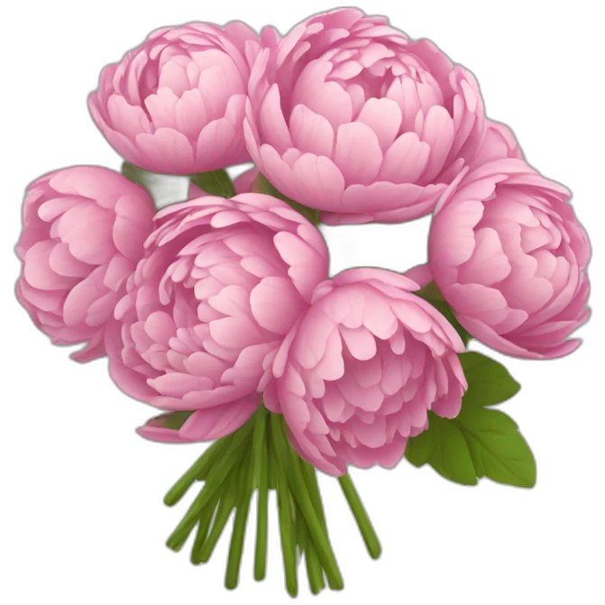 bouquet de pivoines emoji