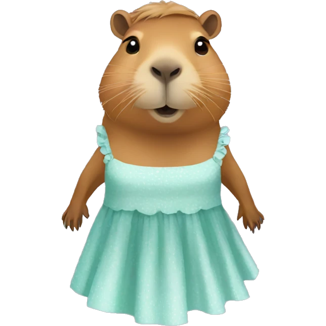 Capybara in a dress emoji