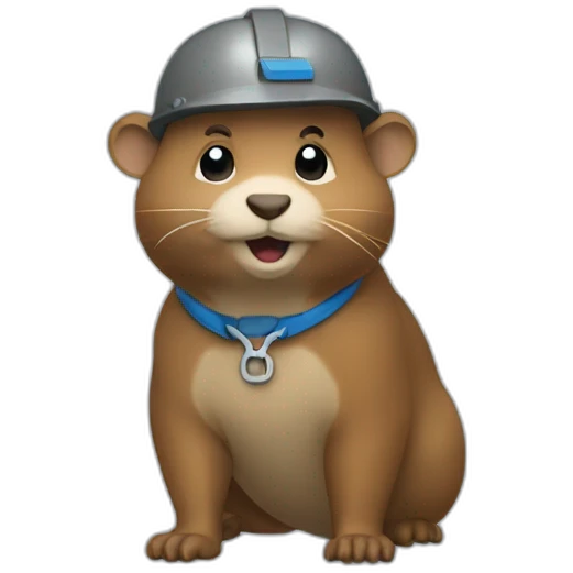 Gopher GO bleu builder emoji