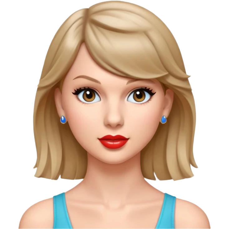 Taylor swift face in 3D emoji