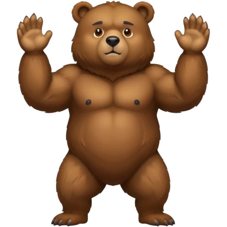realistic bear standing on 4 legs emoji
