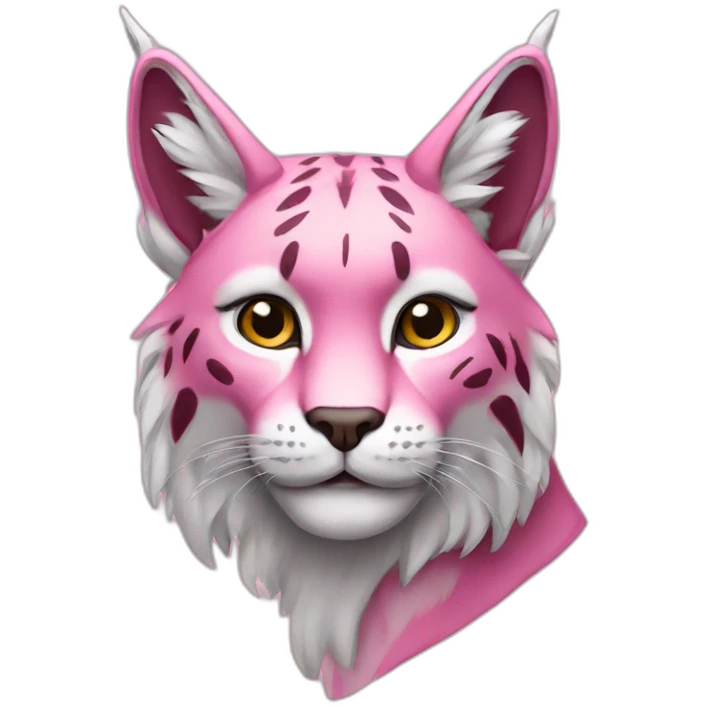 Pink lynx emoji