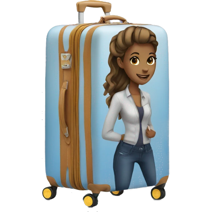 Girl luggage emoji