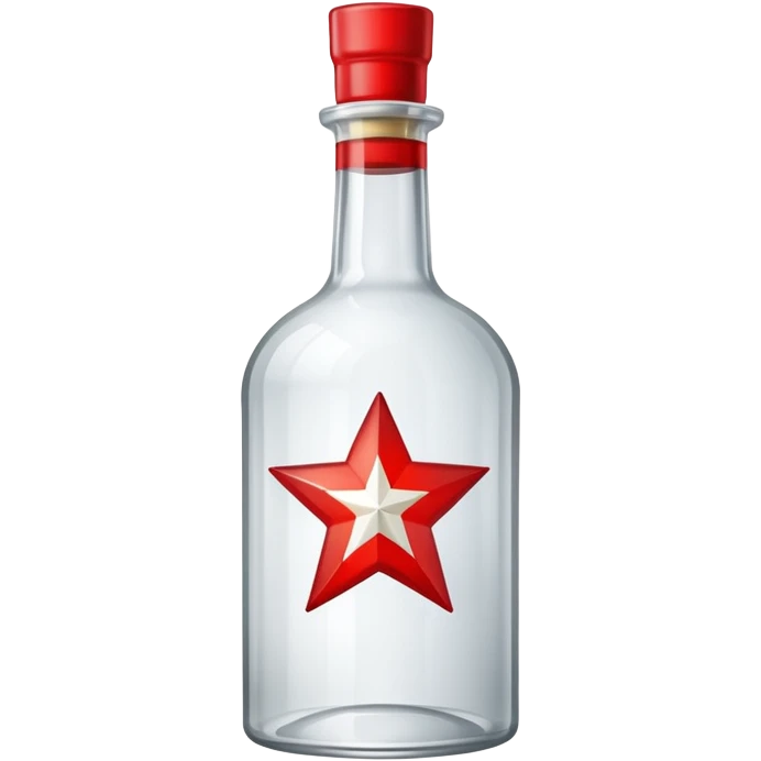 soviet vodka bottle with a red star emoji