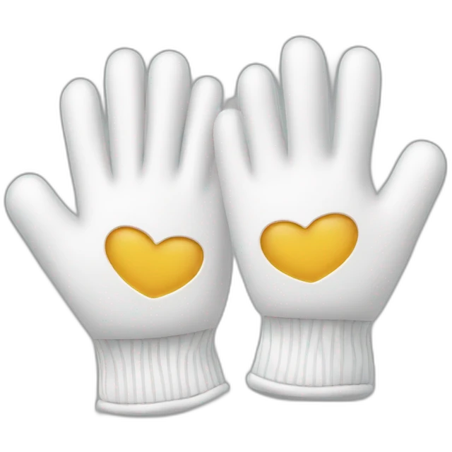 Deux gants blancs amis emoji