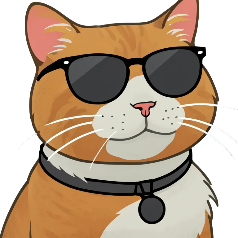 Cat with sunglasses emoji
