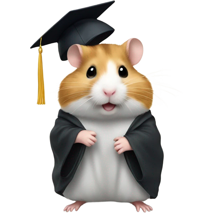 Hamster wearing graduation gown  emoji