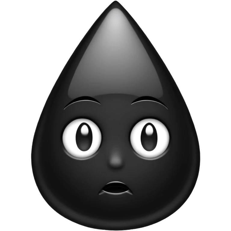 emo teardrop with a black outline emoji