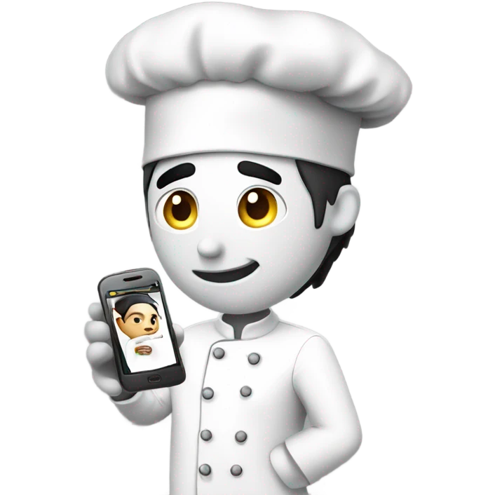 chef talking on the phone emoji