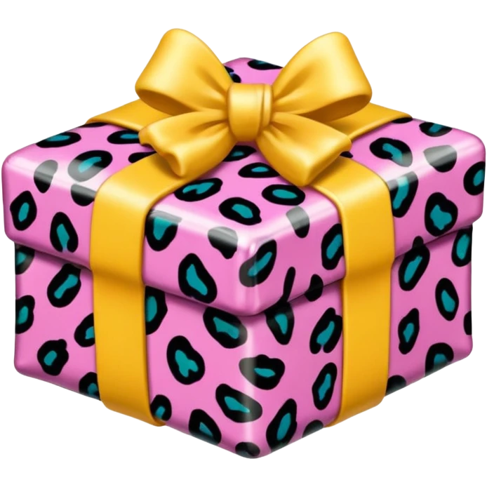 leopard print wrapped candy emoji