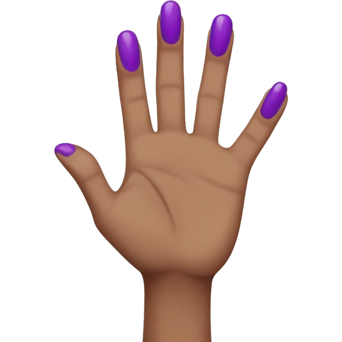 finger pointing with purple nails emoji
