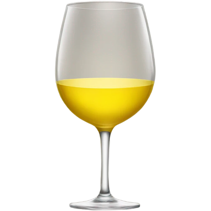 Wine glass with yellow wine emoji