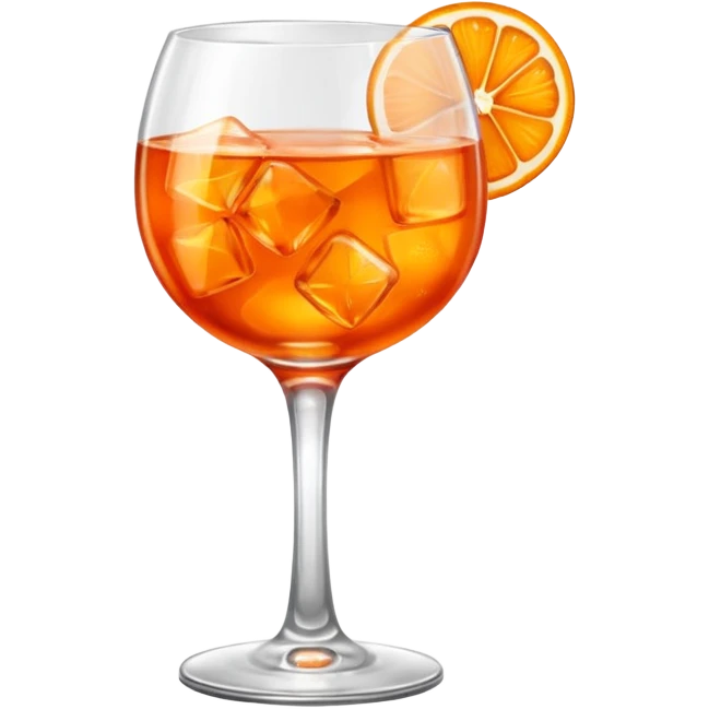 Aperol spritz drink with orange emoji