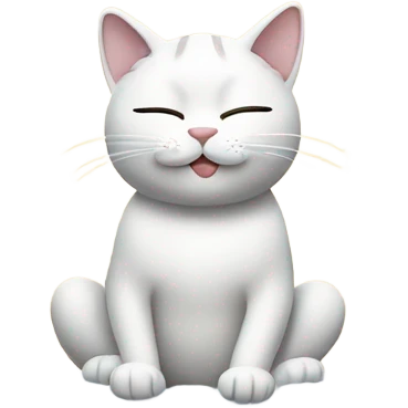 cat in a meditative pose sits above the clouds emoji