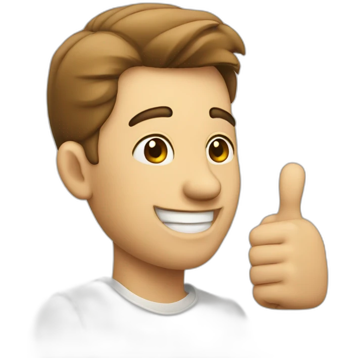 winking man does thumb up hand emoji
