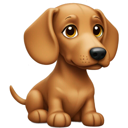 Un teckel couleur crème  emoji